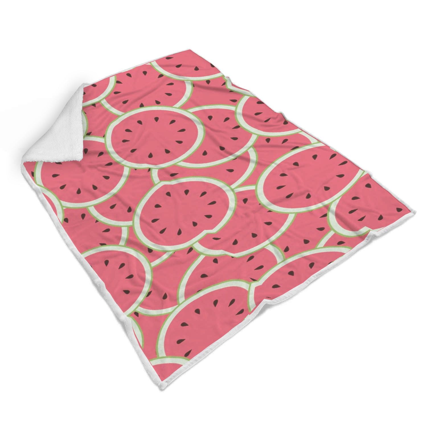 Watermelon Red Piece Pattern Print Throw Blanket-grizzshop