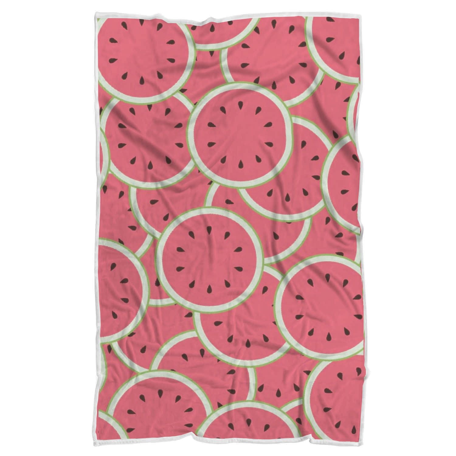 Watermelon Red Piece Pattern Print Throw Blanket-grizzshop