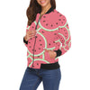 Watermelon Red Piece Pattern Print Women Casual Bomber Jacket-grizzshop