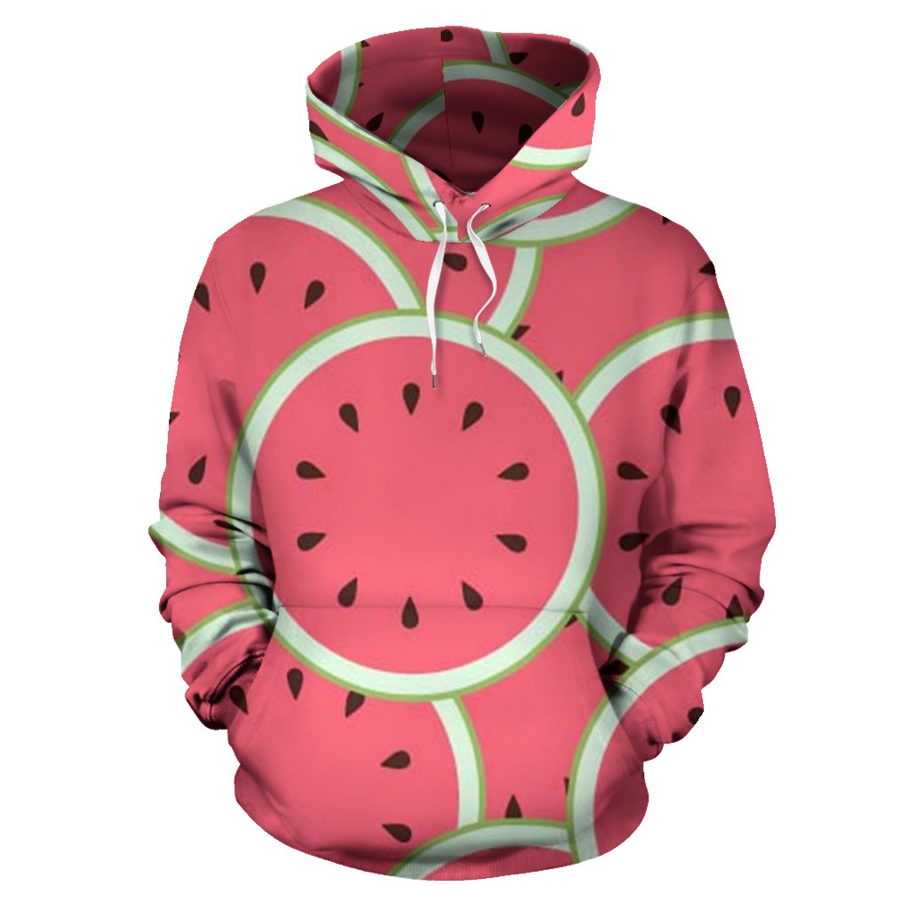 Watermelon Red Piece Pattern Print Women Men Pullover Hoodie-grizzshop