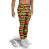 Watermelon Striped Green Print Pattern Men's Leggings-grizzshop