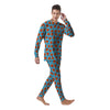 Watermelon Summer Blue Print Pattern Men's Pajamas-grizzshop