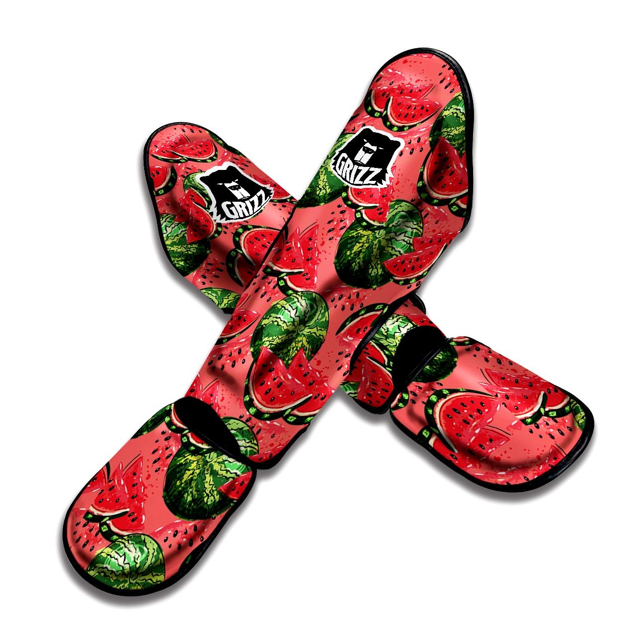 Watermelon Summer Fruits Print Pattern Muay Thai Shin Guards-grizzshop