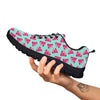 Watermelon Teal Chevron Print Pattern Black Sneaker-grizzshop