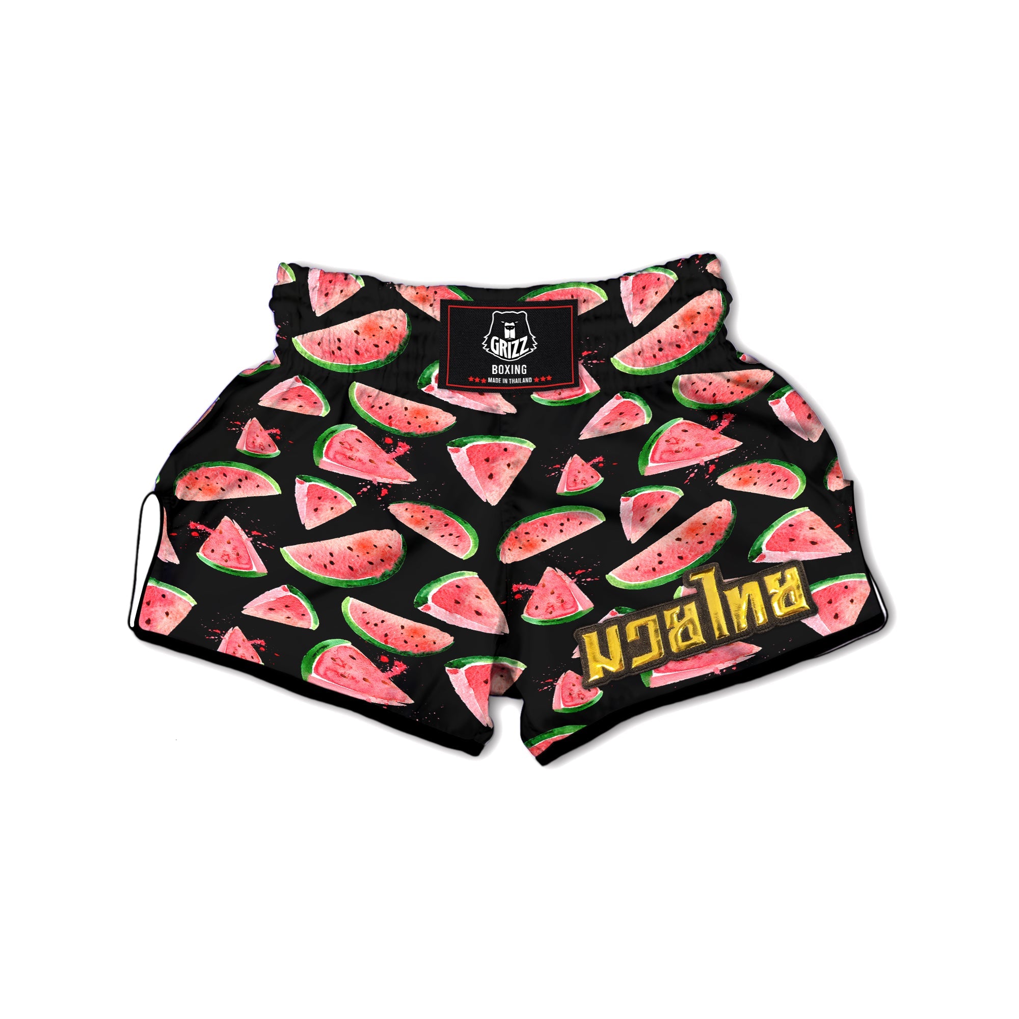 Watermelon Watercolor Print Pattern Muay Thai Boxing Shorts-grizzshop