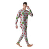 Watermelon White Summer Print Pattern Men's Pajamas-grizzshop