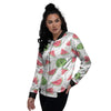 Watermelon White Summer Print Pattern Women's Bomber Jacket-grizzshop