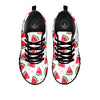 Watermelon White Tropical Print Pattern Black Sneaker-grizzshop