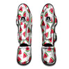 Watermelon White Tropical Print Pattern Muay Thai Shin Guards-grizzshop