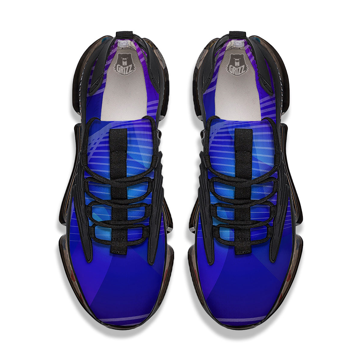 Wave EDM Print Black Gym Shoes-grizzshop
