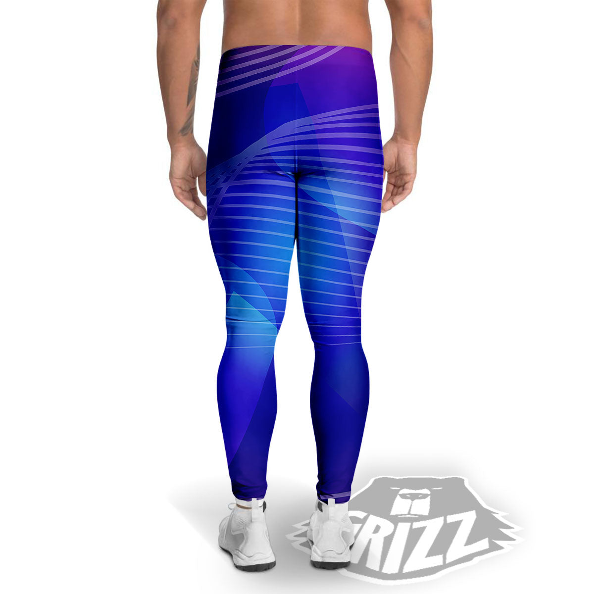 Wave EDM Print Men's Leggings-grizzshop