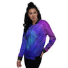 Wave EDM Print Women's Bomber Jacket-grizzshop