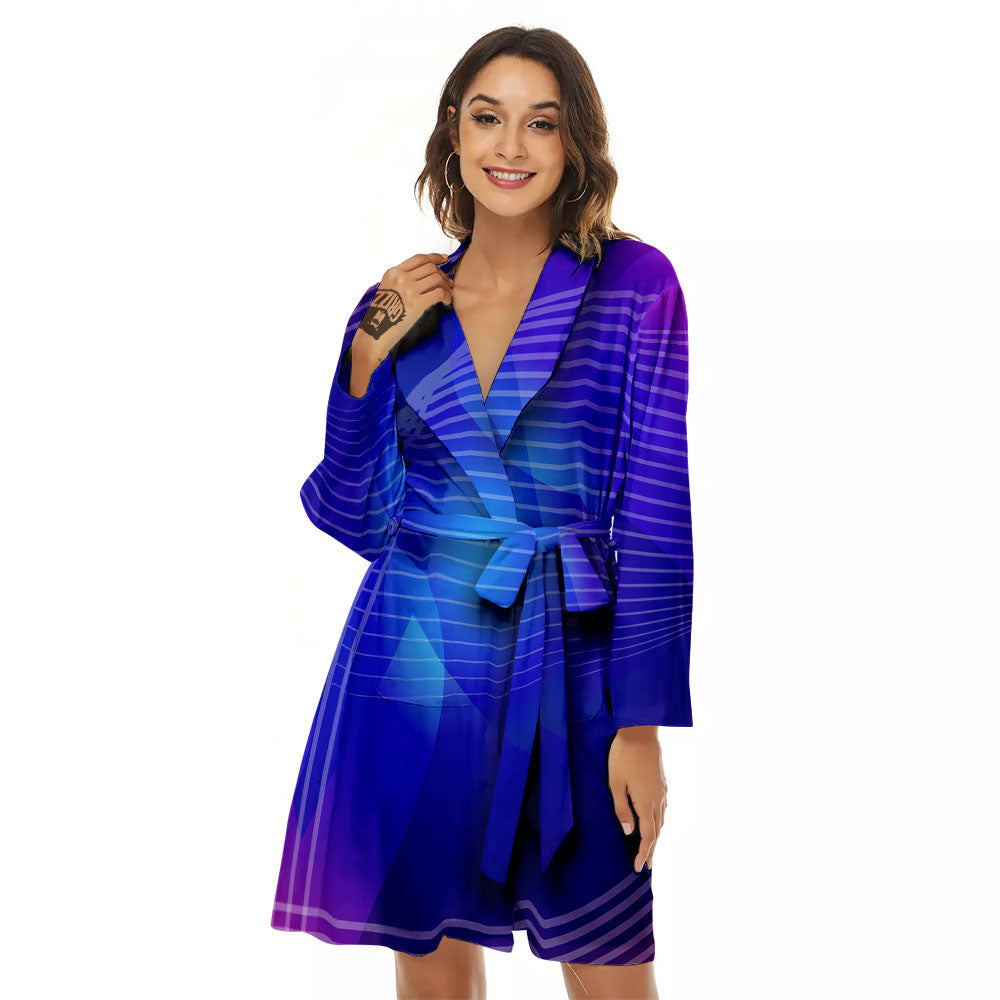 Wave EDM Print Women's Robe-grizzshop