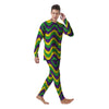 Wave Mardi Gras Print Pattern Men's Pajamas-grizzshop