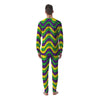 Wave Mardi Gras Print Pattern Men's Pajamas-grizzshop