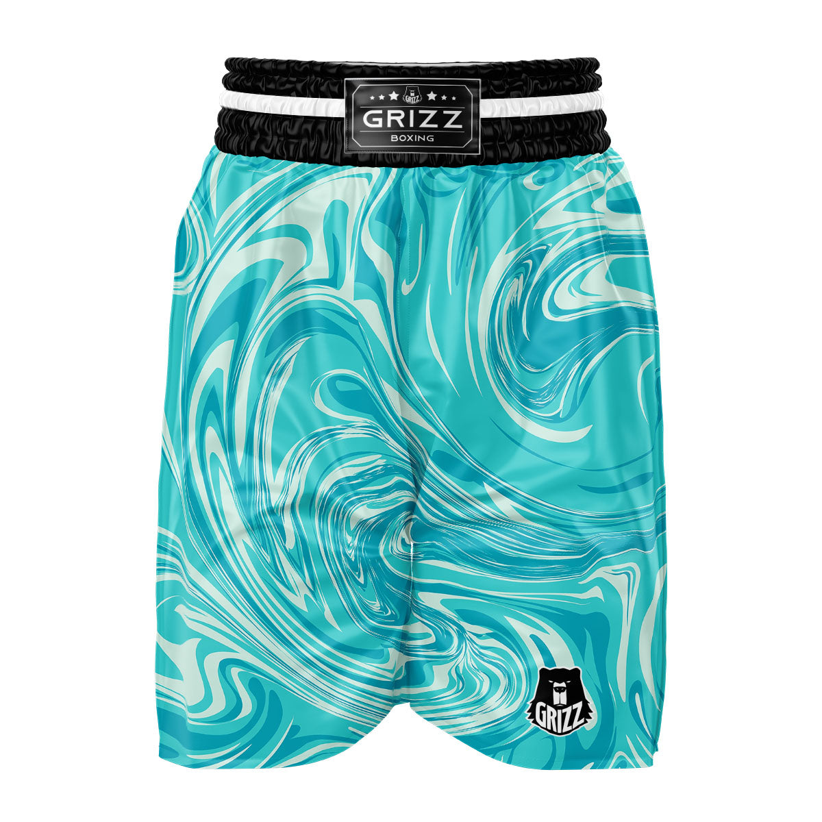 Wave Psychedelic Print Pattern Boxing Shorts-grizzshop