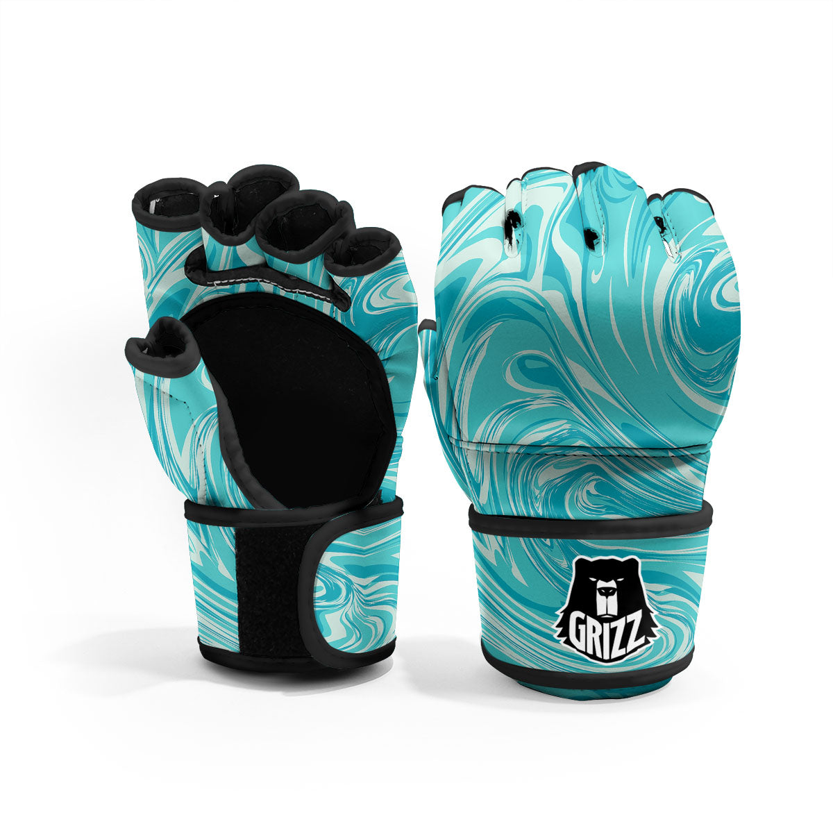 Wave Psychedelic Print Pattern MMA Gloves-grizzshop