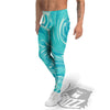 Wave Psychedelic Print Pattern Men's Leggings-grizzshop