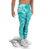 Wave Psychedelic Print Pattern Men's Leggings-grizzshop