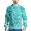 Wave Psychedelic Print Pattern Men's Sweatshirt-grizzshop