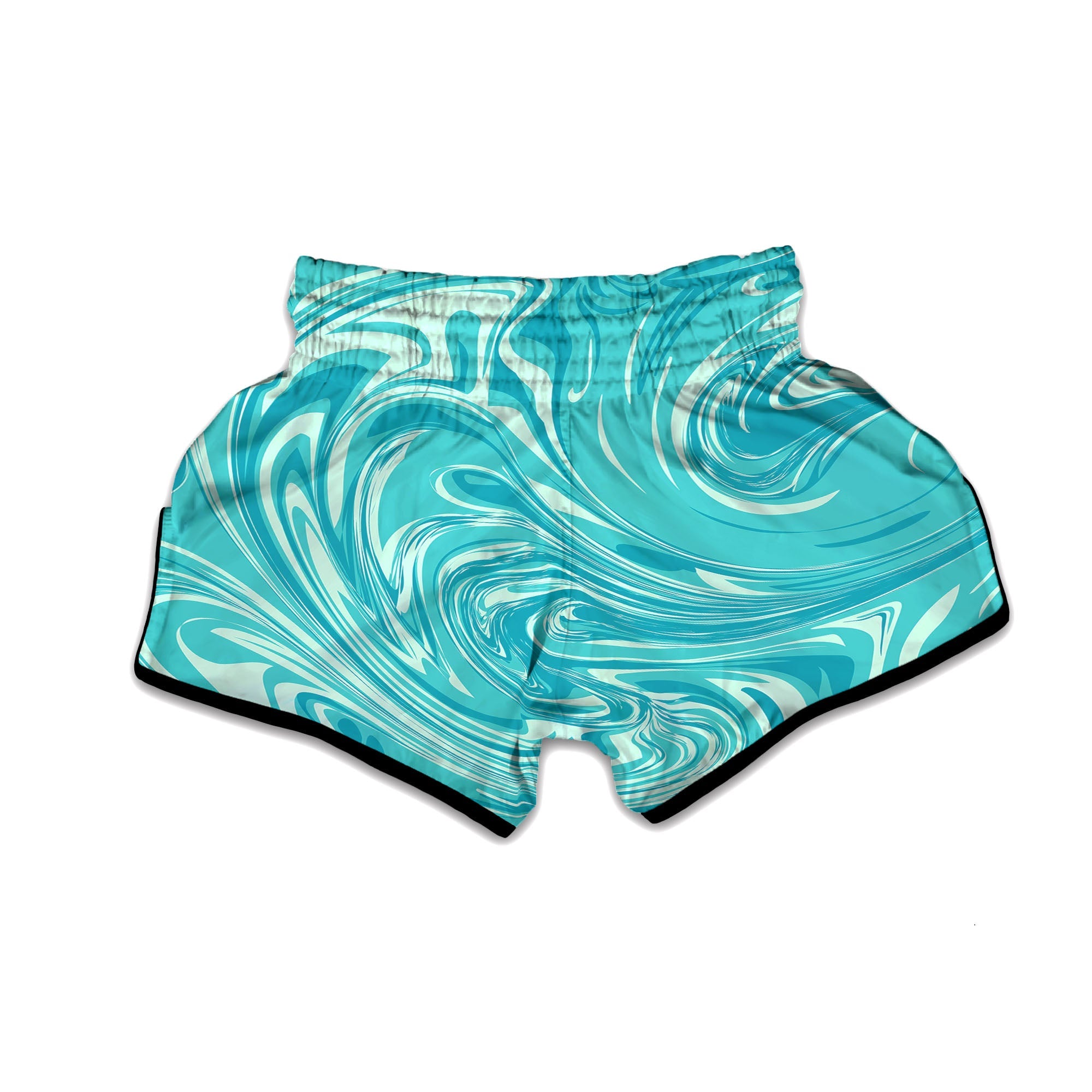 Wave Psychedelic Print Pattern Muay Thai Boxing Shorts-grizzshop