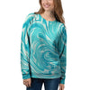 Wave Psychedelic Print Pattern Women's Sweatshirt-grizzshop
