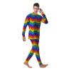 Wave Rainbow Print Pattern Men's Pajamas-grizzshop