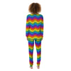 Wave Rainbow Print Pattern Women's Pajamas-grizzshop
