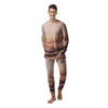 Wave Sunrise Print Men's Pajamas-grizzshop