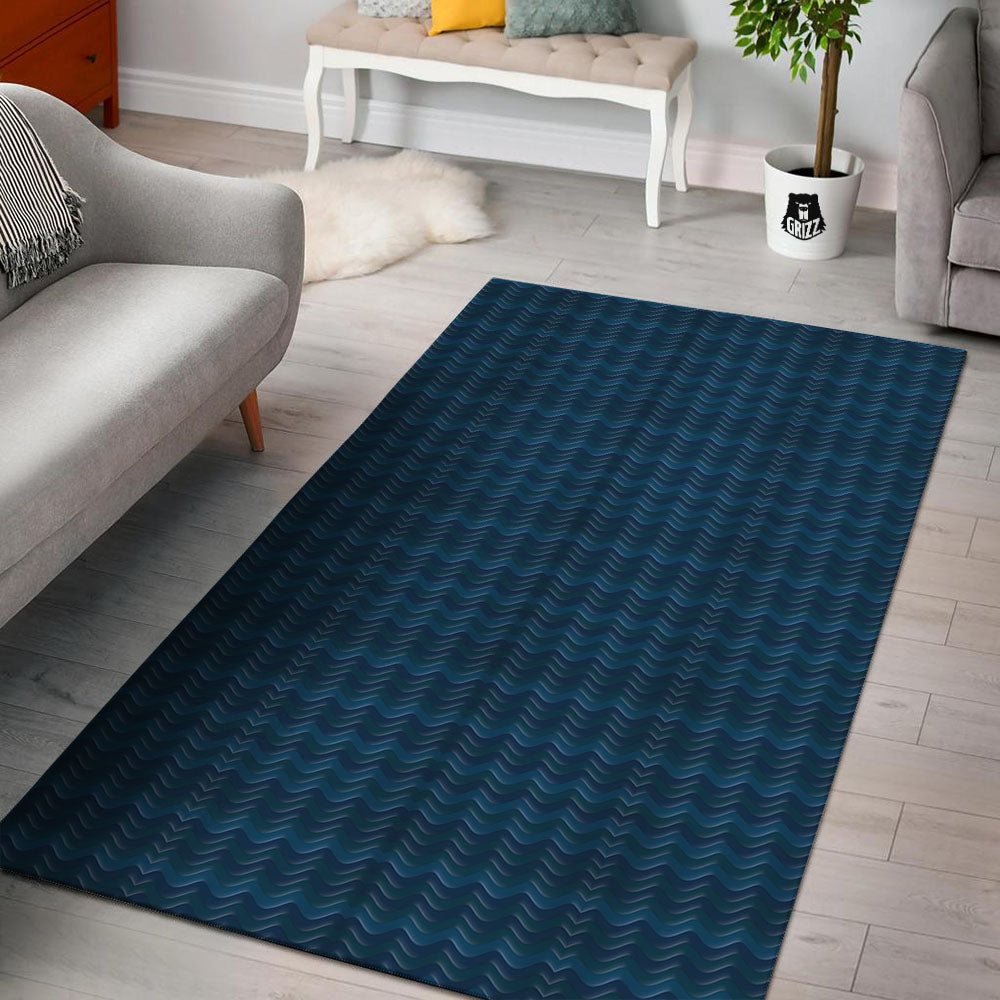 Wave Surfing Deep Sea Print Pattern Floor Mat-grizzshop