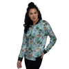 Wave Surfing Print Pattern Women's Bomber Jacket-grizzshop