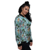 Wave Surfing Print Pattern Women's Bomber Jacket-grizzshop