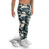 Wave Water Print Pattern Men's Leggings-grizzshop