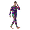 Waves Holographic Print Men's Pajamas-grizzshop