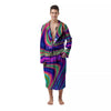 Waves Holographic Print Men's Robe-grizzshop