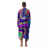 Waves Holographic Print Men's Robe-grizzshop