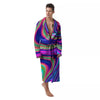 Waves Holographic Print Men's Robe-grizzshop