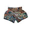 Wavy Psychedelic Print Pattern Muay Thai Boxing Shorts-grizzshop