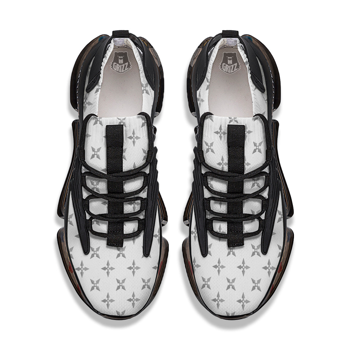 Weapon Ninja Print Pattern Black Gym Shoes-grizzshop