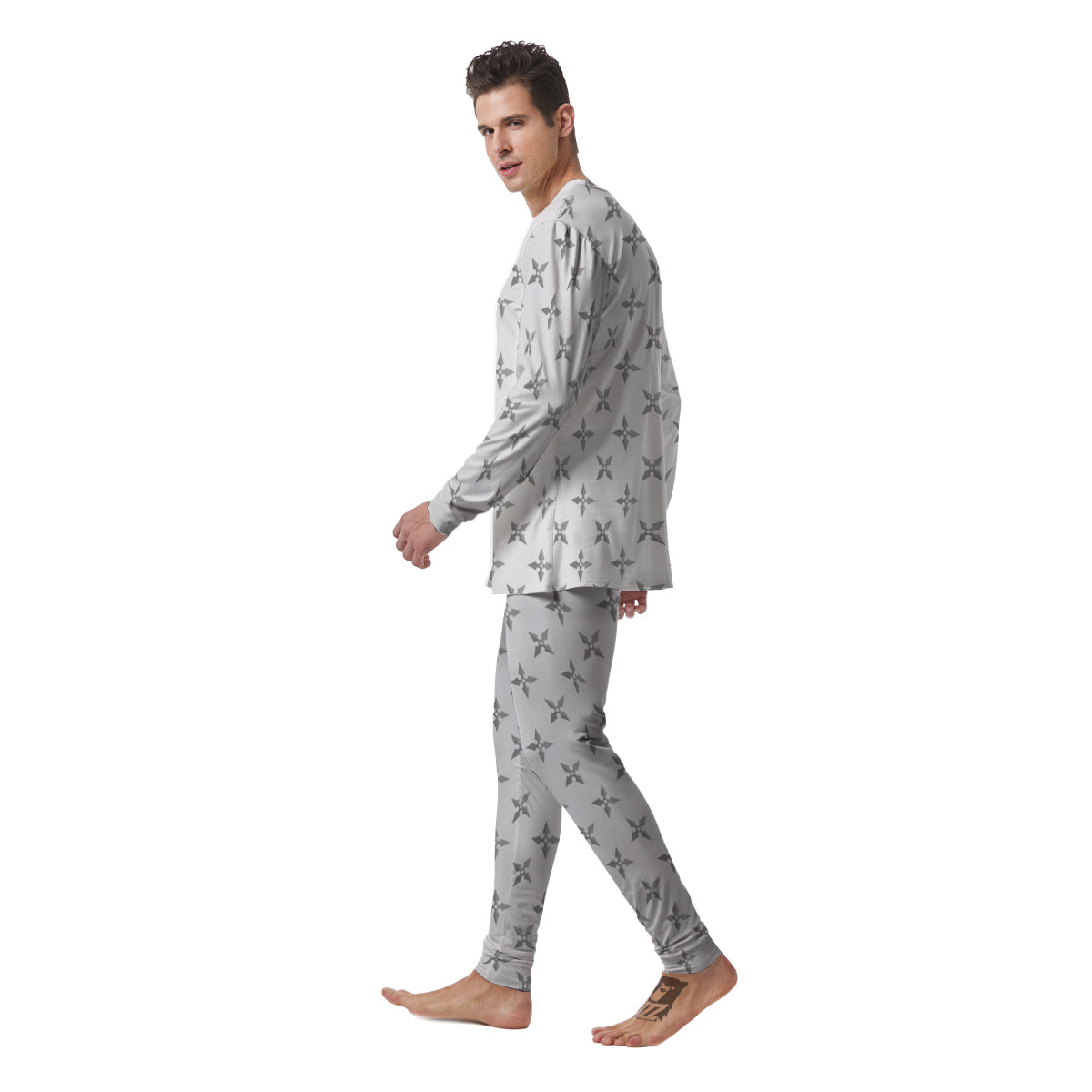 Weapon Ninja Print Pattern Men's Pajamas-grizzshop