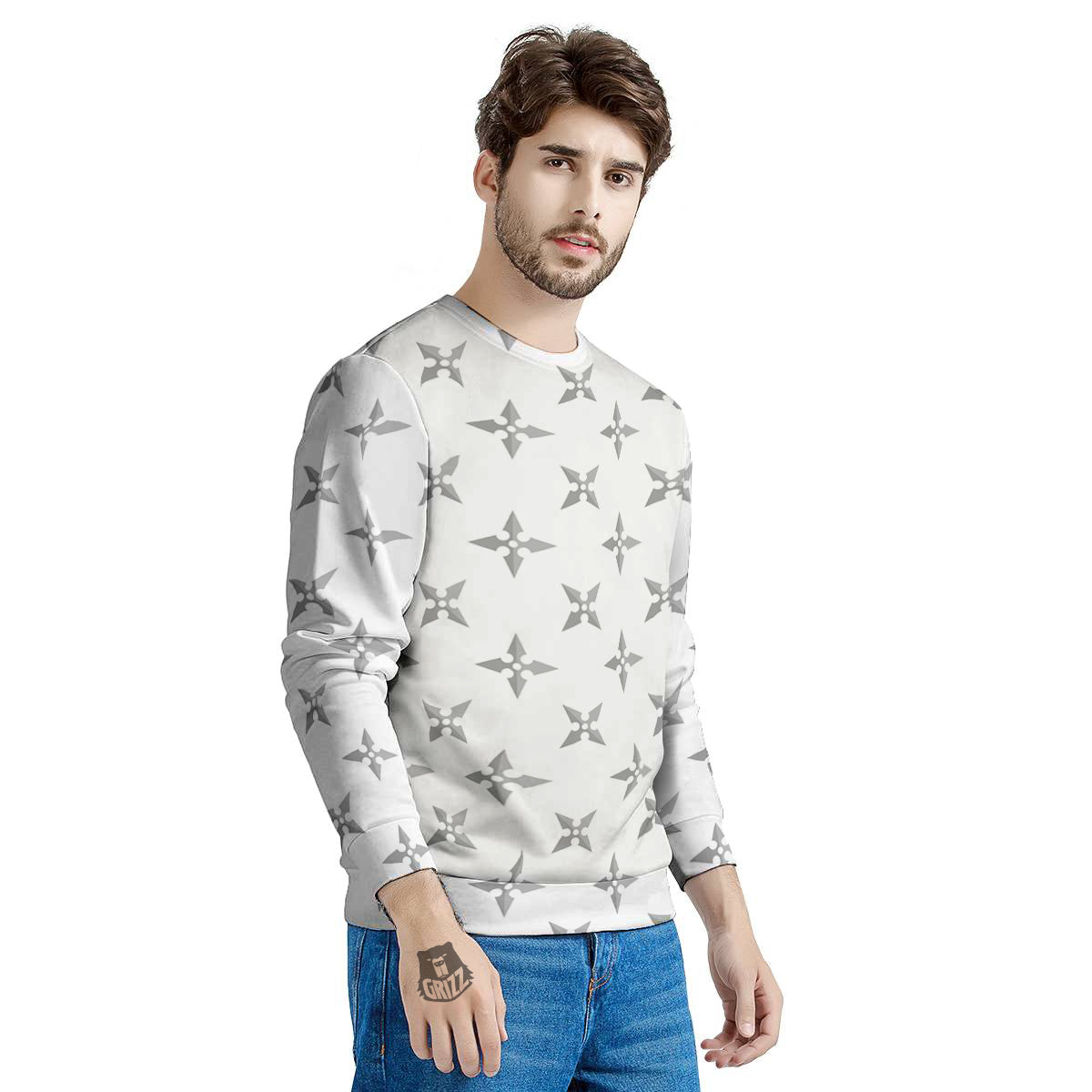Weapon Ninja Print Pattern Men's Sweatshirt-grizzshop