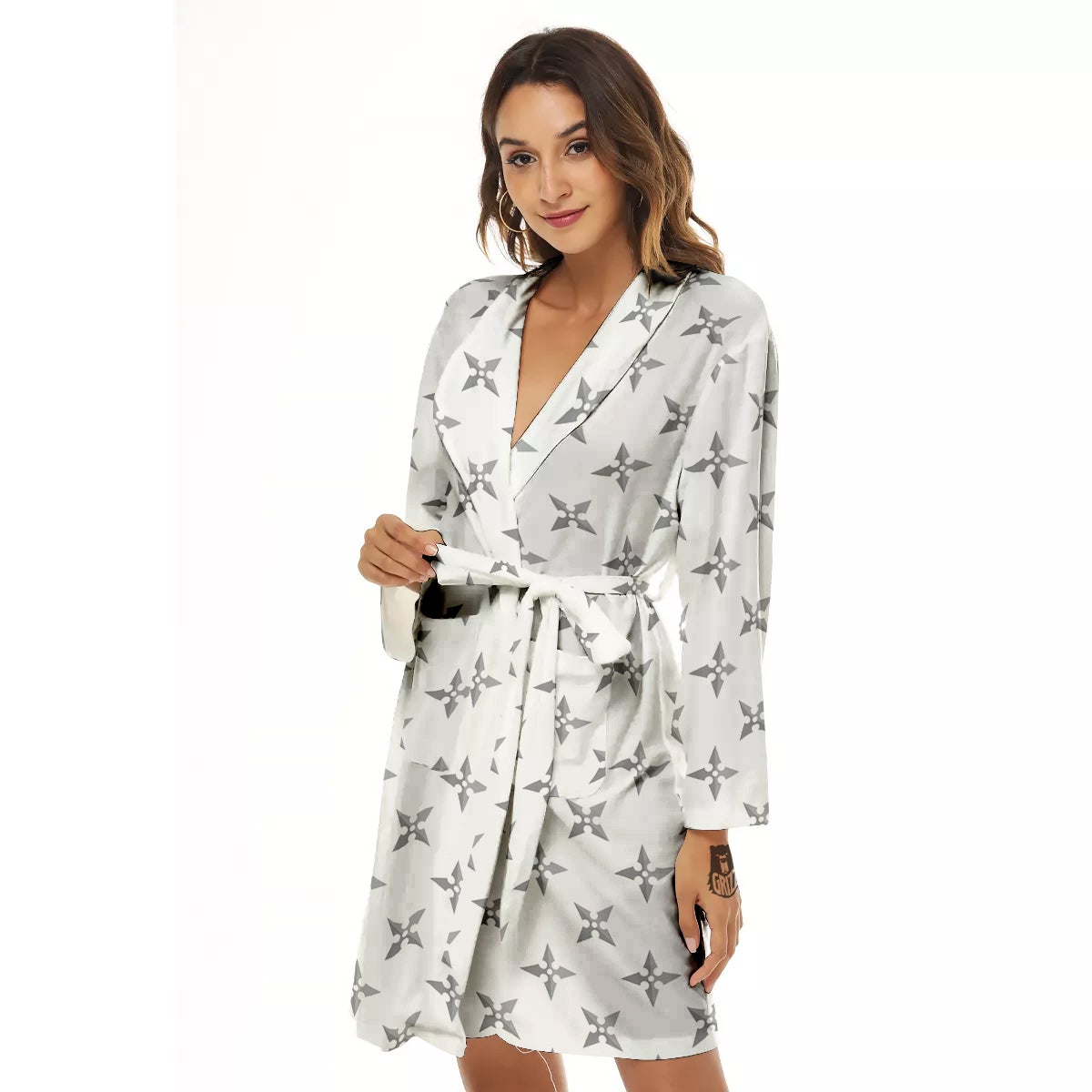 Weapon Ninja Print Pattern Women's Robe-grizzshop