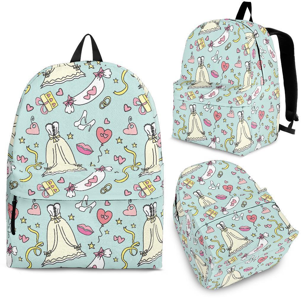 Wedding Pastel Pattern Print Backpack-grizzshop