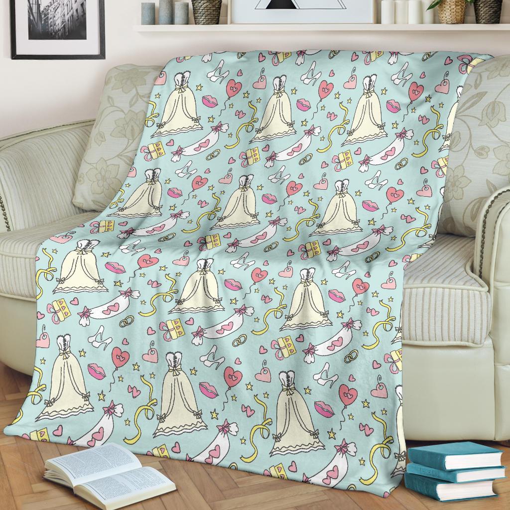 Wedding Pastel Pattern Print Blanket-grizzshop