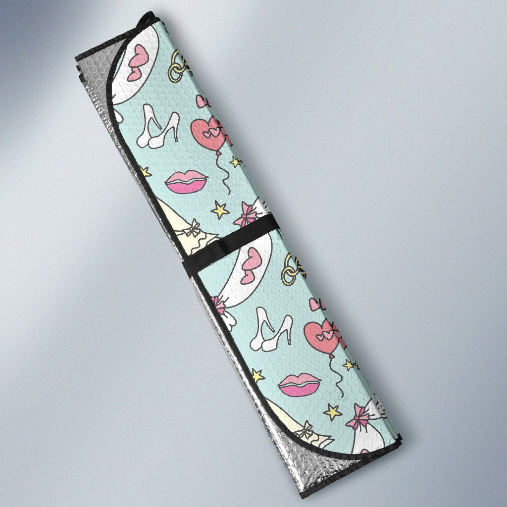 Wedding Pastel Pattern Print Car Sun Shade-grizzshop