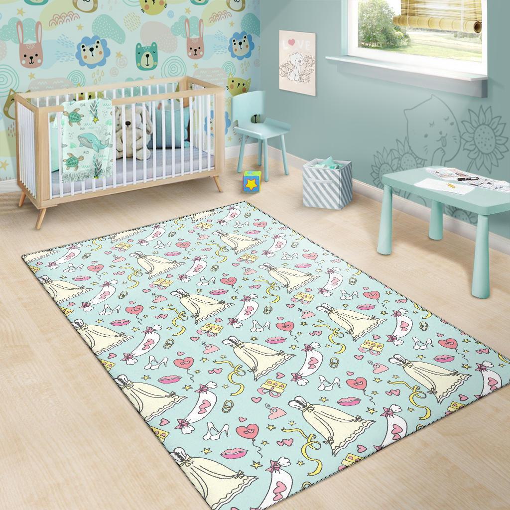 Wedding Pastel Pattern Print Floor Mat-grizzshop