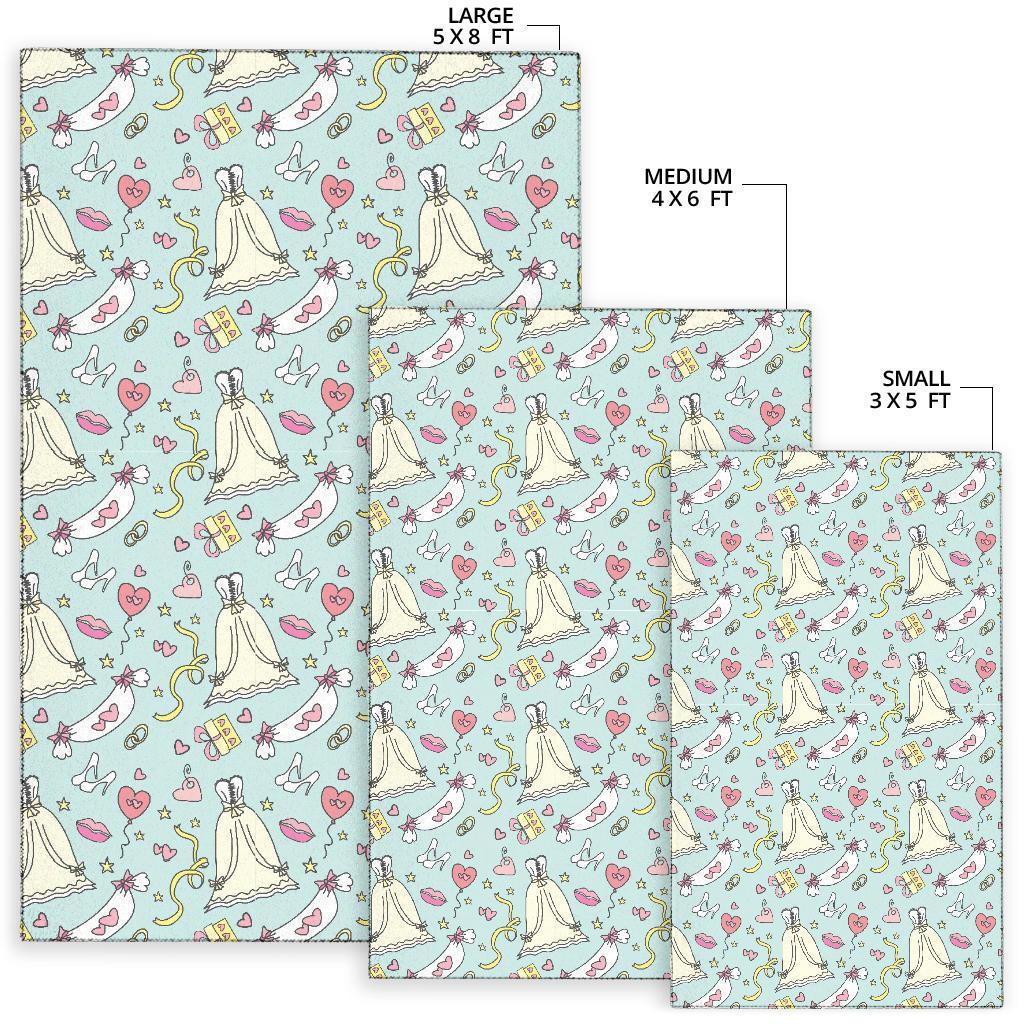 Wedding Pastel Pattern Print Floor Mat-grizzshop