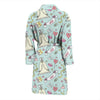 Wedding Pastel Pattern Print Men Long Robe-grizzshop