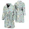 Wedding Pastel Pattern Print Men Long Robe-grizzshop