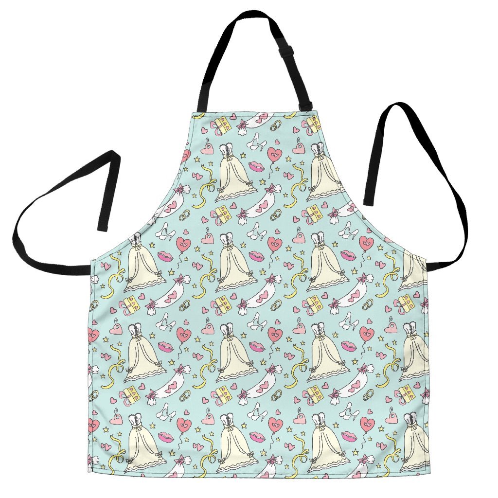 Wedding Pastel Pattern Print Men's Apron-grizzshop